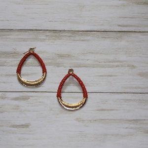 Cute Gold with Orange Earrings